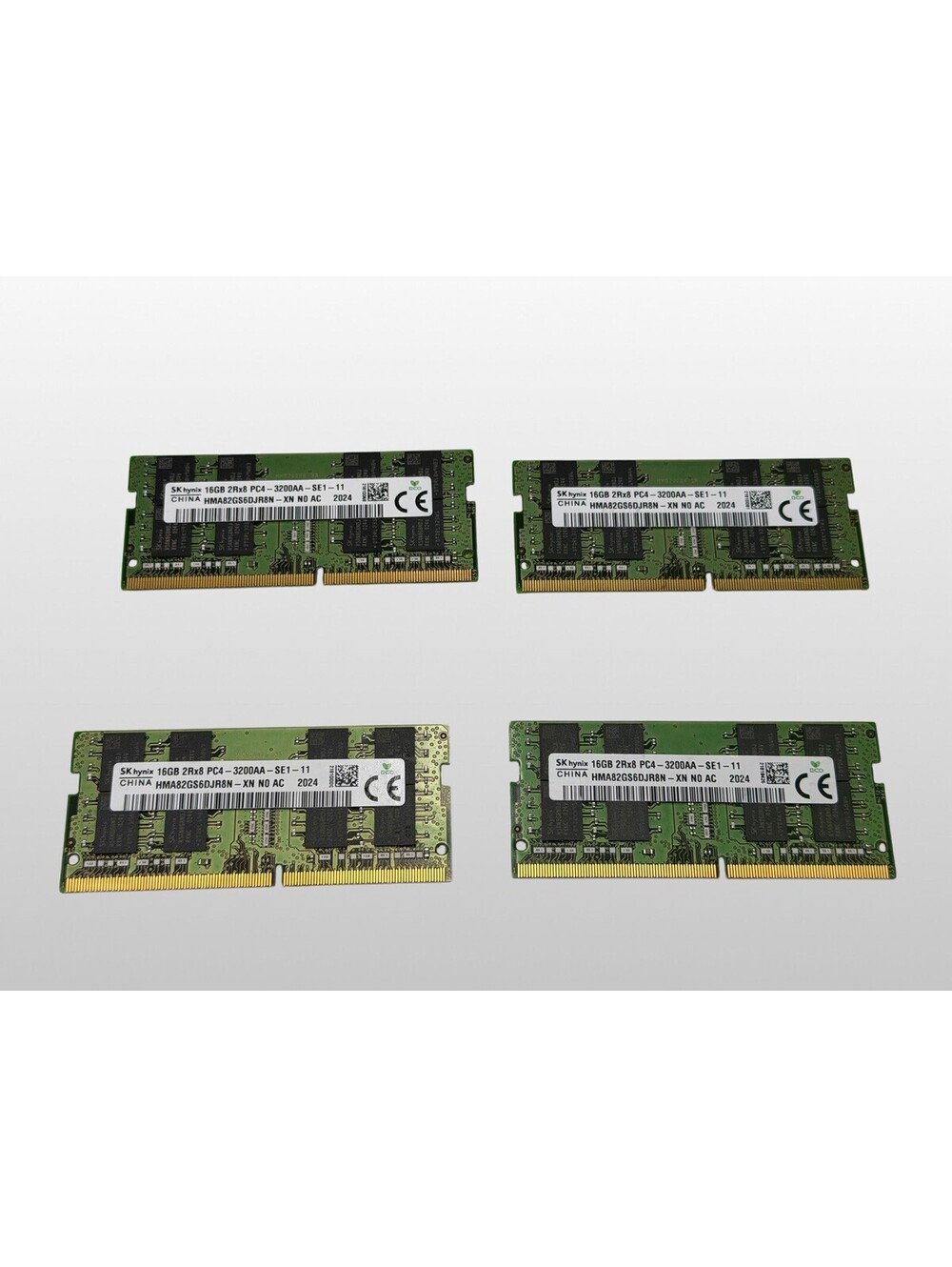 LOT OF 4 SK HYNIX 16GB 2Rx8 PC4-3200 AA  / Total 64Gb